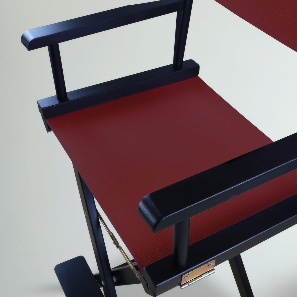 Casual Home 30" Director's Chair Black Frame-with Burgundy Canvas, Bar Height