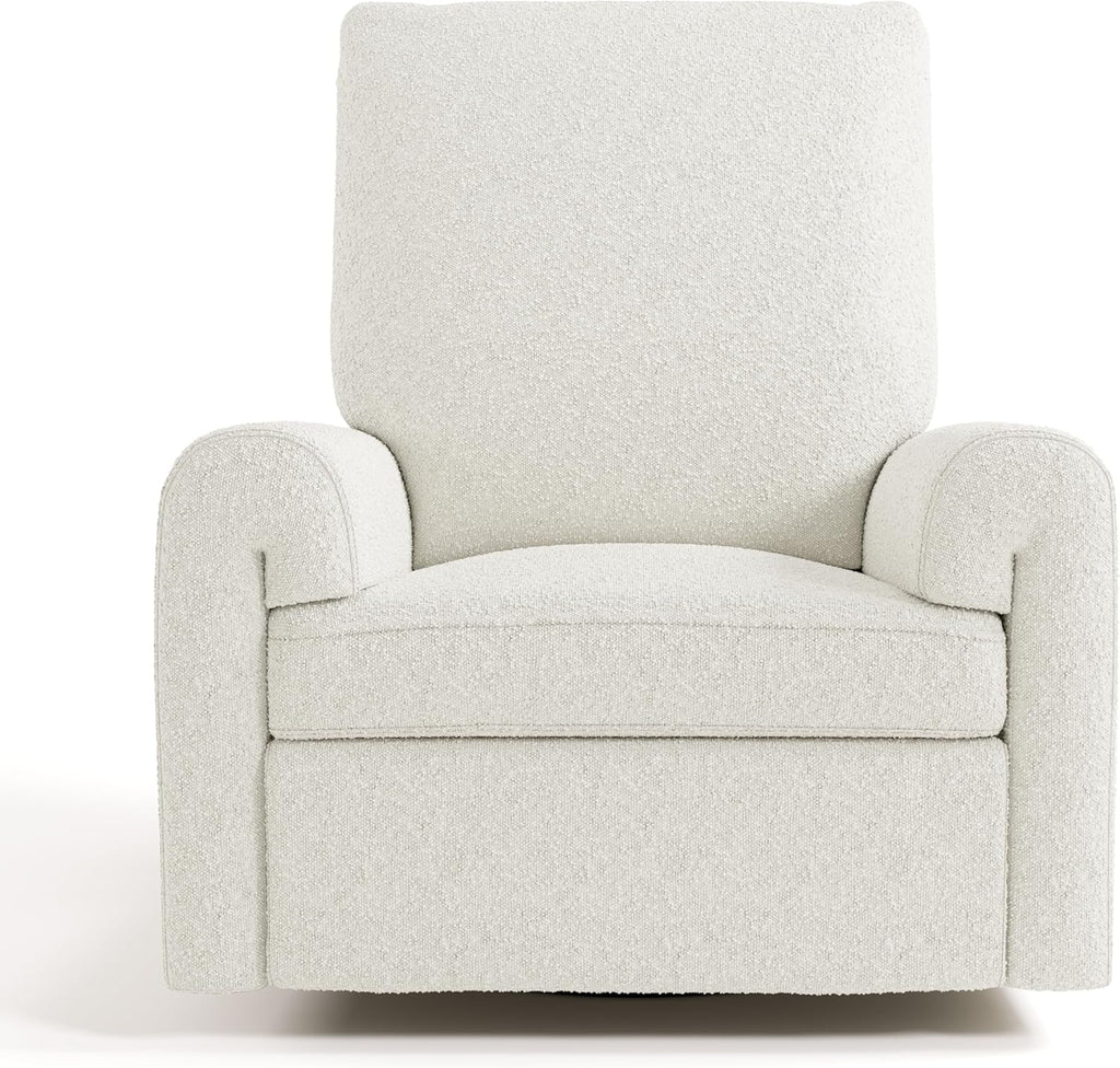 Storkcraft Sorrento Deluxe Power Recliner Swivel Glider – Premium Electronic Nursery Rocking Chair, Oeko-TEX 100 Certified, Includes Dual-USB Charging Port with USB-A & USB-C (Ivory Boucle)