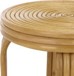 SAFAVIEH Furniture - Asleesh Round Accent Table - Natural Rattan - Fully Assembled - Ideal for Living Room, Bedroom, 16.5" W x 16.5" D x 17.7" H (ACC9901A)