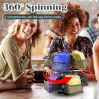 Tea Bag Organizer, Tea Bag Storage Holder Spinning Carousel 96 Teabags Container, Lazy Susan Coffee Creamer Sweetener Tea Caddy for Kitchen Counter Cabinet Pantry Shelf Organizer