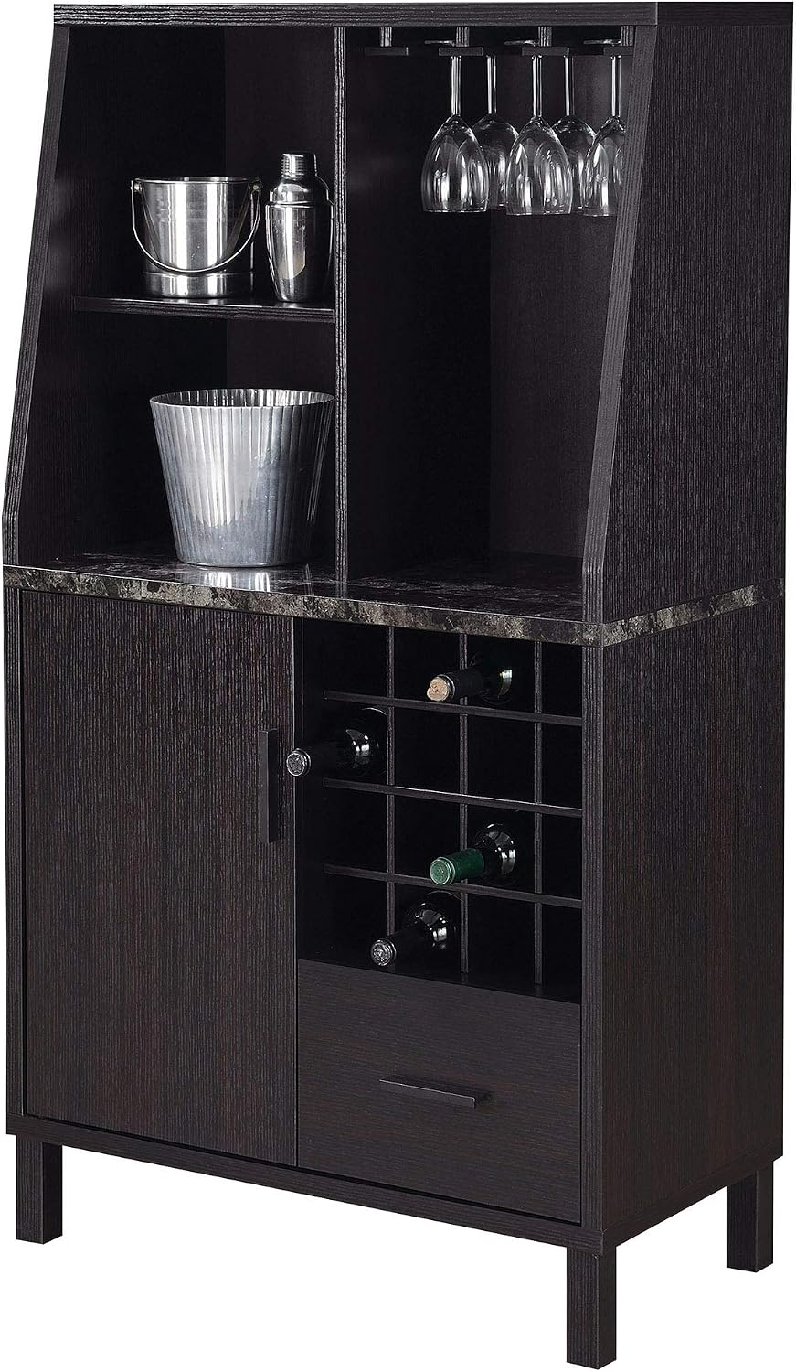 Convenience Concepts Newport Wine Storage Bar, Espresso