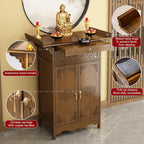 Altar Table Personal Meditation Shrine with Storage, Small Altar Cabinet Prayer Corner Furniture, Chinese Cabinet Pedestal Offering Table(100cm/39.4in)