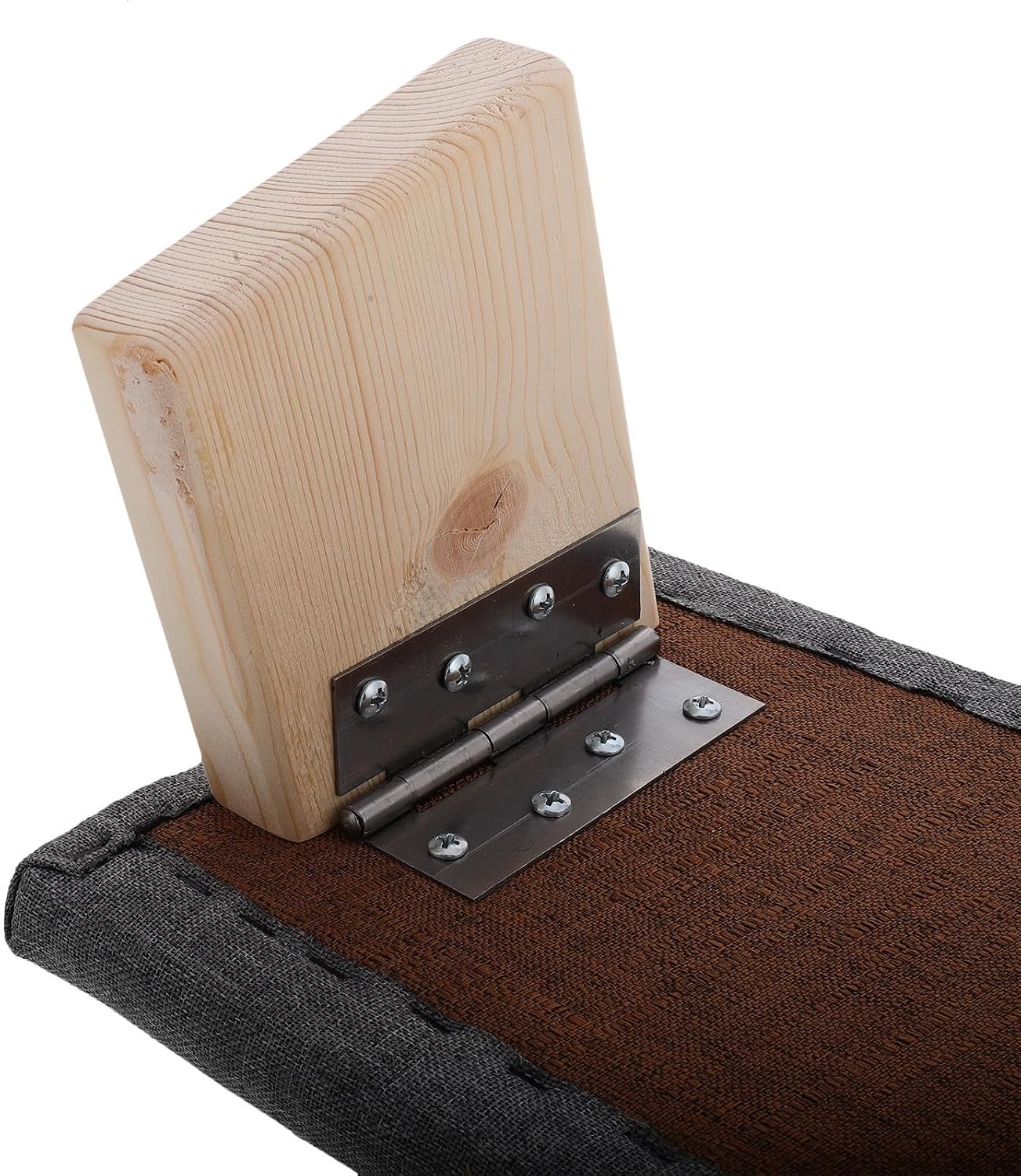 SEWACC Foldable Wooden Prayer Kneeler Bench Stool for Zen Practices and Outdoor Use, Portable Meditation Sitting Bench with Cloth Cushion for Comfortable Kneeling