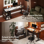 FLEXISPOT H7 CAB End Table with Drawers Storage,Narrow Side Table Nightstand with Shelves & Cabinet,Bedside Table for Small Spaces,Sofa Couch Table for Living Room Bedroom（Walnut Table with Cabinet）