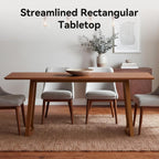 DUOMAY 63" Rectangular Dining Table for 6, Farmhouse Wooden Kitchen Table, Large Center Table, Modern Dinner Table for Living Room/Home/Restaurant, Walnut
