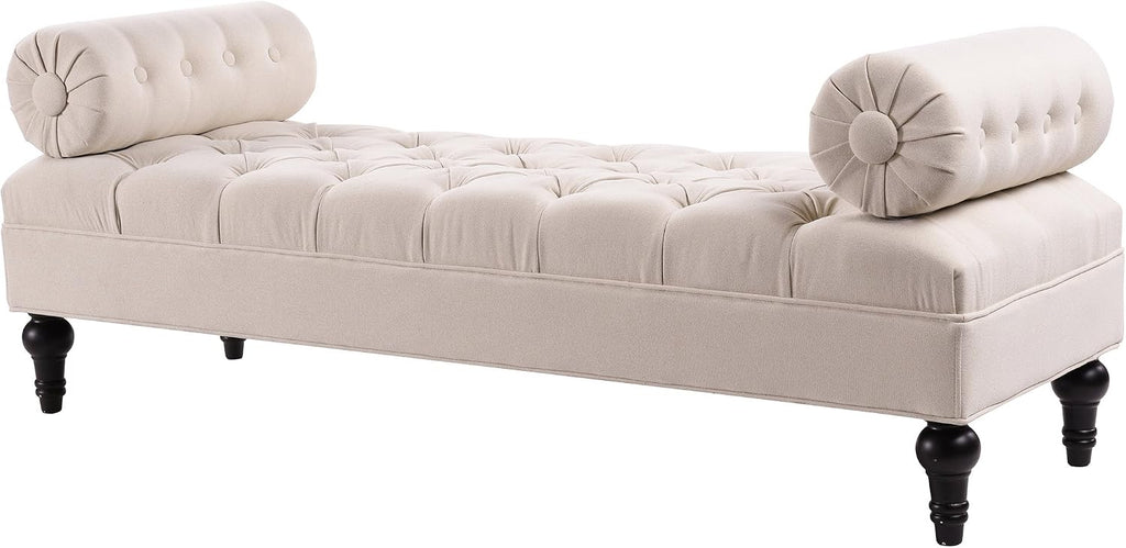 Jennifer Taylor Home Lewis Bolster Bench, Sky Neutral