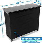 GoBar PRO Commercial Grade Portable Bar Table - Mobile Bartender Station for Events - Includes Black Skirt and Carry Case - Standard or LED
