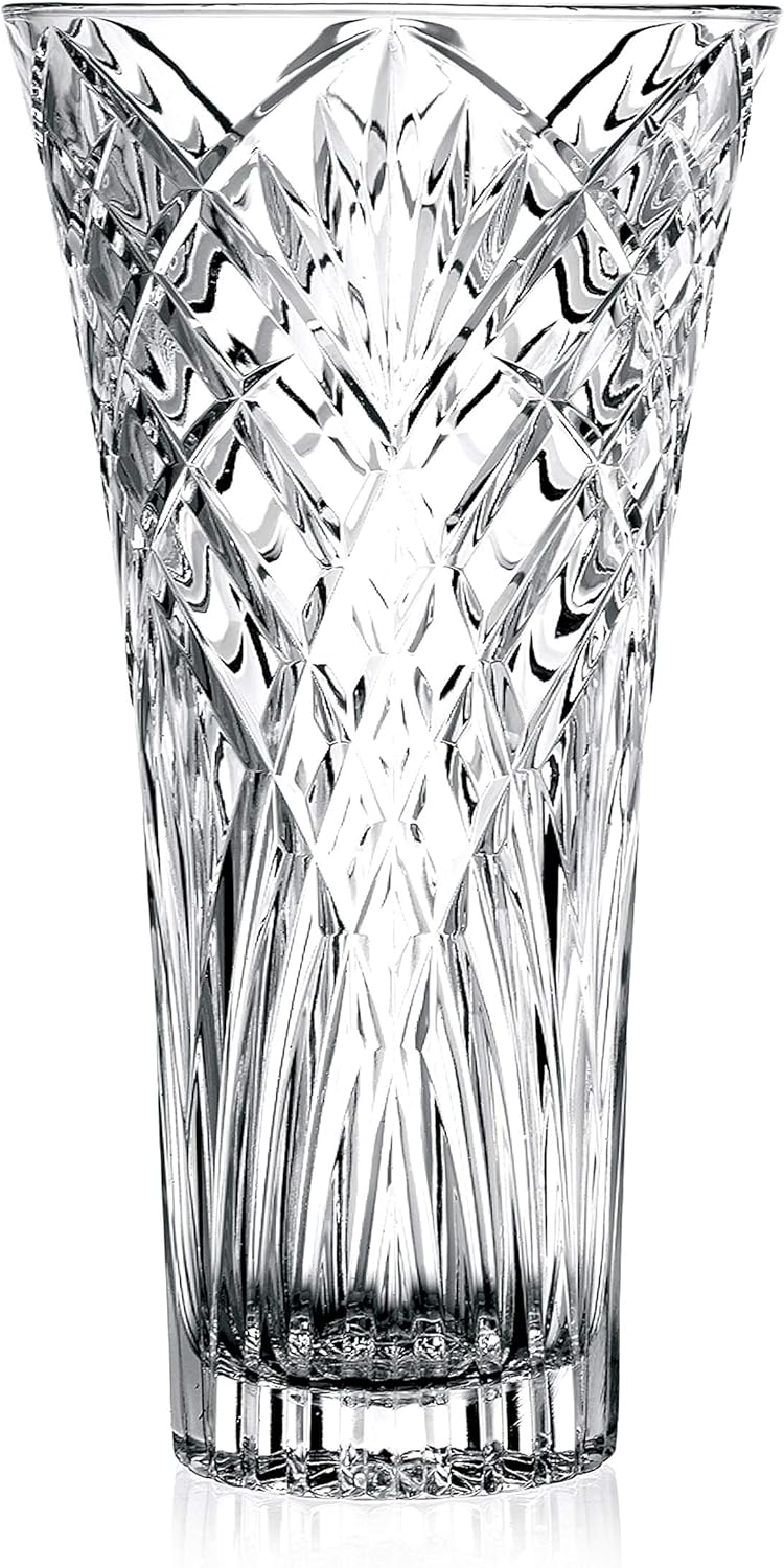 Lorren Home Trends Flower Vase Melodia, Made In Italy. 12" Tall, 6" Opening