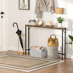 47.2" Console Table, Narrow Entryway Table, Skinny Sofa Table, Behind CouchTable, Long Skinny Table, DisplayTable for Entryway, Living Room, Foyer, Corridor, Office, Rustic Brown