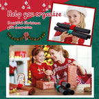 RoundFunny 12 Pcs Christmas Wrapping Paper Roll Holder Clips Red Dark Green Holiday Flip Wraps Clamps Plush Covered Metal 1 x 9 Inch Slap Band Poster Holder for Christmas Thanksgiving Gift Wrapping