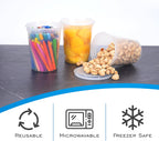 EDI [32 OZ, 40 Sets Plastic Deli Food Storage Containers with Airtight Lids | Microwave-, Freezer-, Dishwasher-Safe | BPA Free | Heavy-Duty | Meal Prep | Leakproof | Recyclable (Pack of 2)