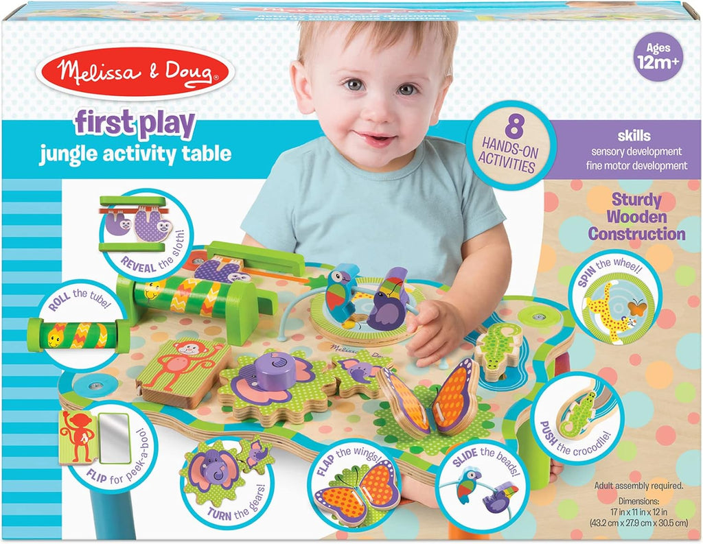 Melissa & Doug First Play Children’s Jungle Wooden Activity Table for Toddlers