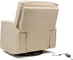 Storkcraft Texas Nursery Power Recliner Swivel Glider – Oeko-TEX 100 Certified, Nursery Rocking Chair with Push-Button Electronic Recline Function, USB-A and USB-C Charging Ports (Vanilla Sherpa)
