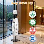Wet Umbrella Bag Stand with 400 Bags, Dual Size Disposable Bags | Metal Holders for Magnetic Signs, Commercial Wet Bag Wrapper Holder Indoor Entryway