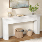 Loomie 63" Long Console Tables for Entryway, Modern Rectangular Sofa Table Behind the Couch, Narrow Long Entry Accent Table for Living Room, Entrance, Hallway, Foyer (White)