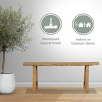 Artissance Rustic Natural Wood Noodle Bench, Long Wooden Entryway Bench, Weathered Farmhouse Indoor Outdoor Seating, End of Bed or Dining Room Bench Decor