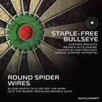 Accudart Armada Bristle Dartboard Cabinet Set – Official 18” Sisal Board, Self‑Healing Fibers, Grey Wood Cabinet, Round Spider Wires, Rotating Number Ring – Includes Steel‑Tip Darts