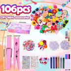 70 Set Cheer Pins & Spirit Clips Wooden Clothespins with 106 Mini Resin Animals and Bows for Backpacks,Cheerleaders, Volleyball Accessories & Decorations,Cheer Gifts Bulk (Colorful)