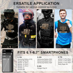 Plate Carrier Accessories Tactical Gear Molle Vest Phone Chest Mount Holder Agilite - Fits Screen Size 4.7"-6.7"(Coyote Brown)