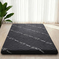 Japanese Floor Mattress Viscose Derived from Bamboo, 100% High Density Foam, 3.5" Thicken Cooling Foldable Futon Mattress Tatami Mat, Roll Up Floor Bed for Guest Room Bedroom RV, Black, Twin