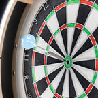 Dart Board Cabinet Set with LED Light; Bristle Dartboard, Built in LED Light, Darts and Chalkboards