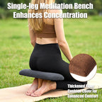 Meditation Bench - Yoga Bench,Wooden Zen Meditation Stool Kneeling Bench for Mindfulness Practice Tea Ceremony and Relaxation Ergonomic Design for Comfort and Support Househol (Blue)