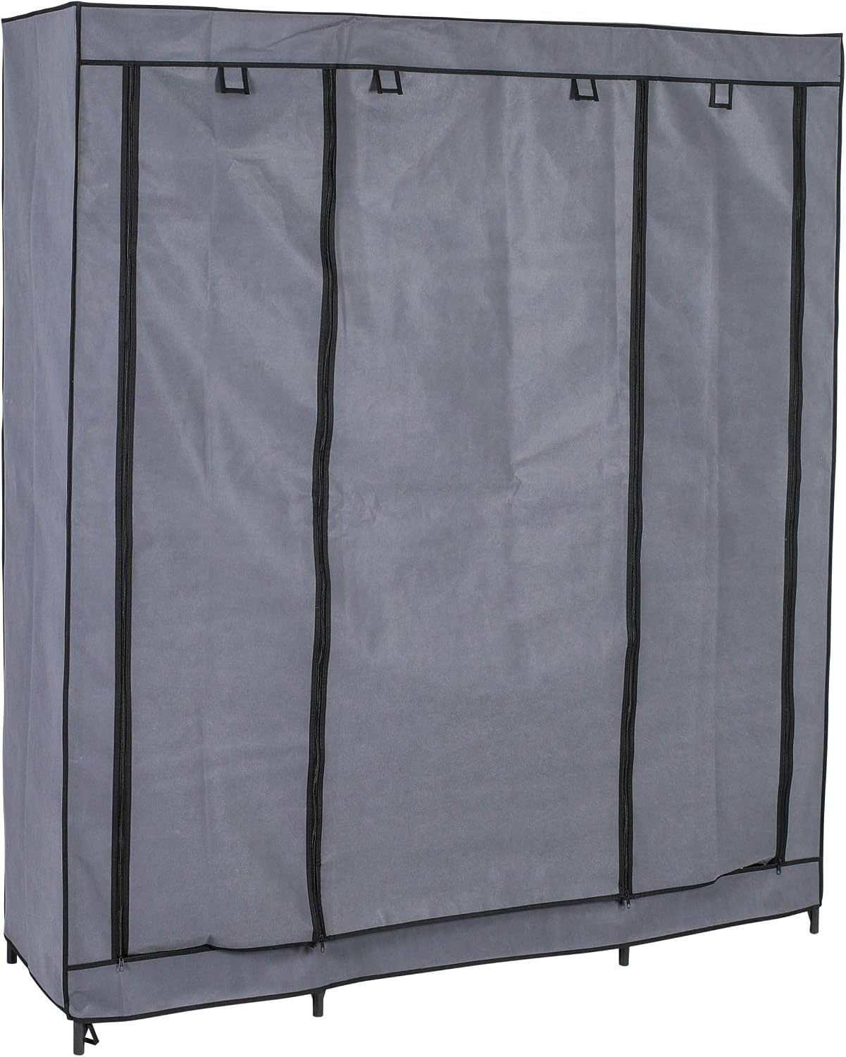 axentia XXL Wardrobe Approx. 150 x 175 x 45 cm Grey/Black