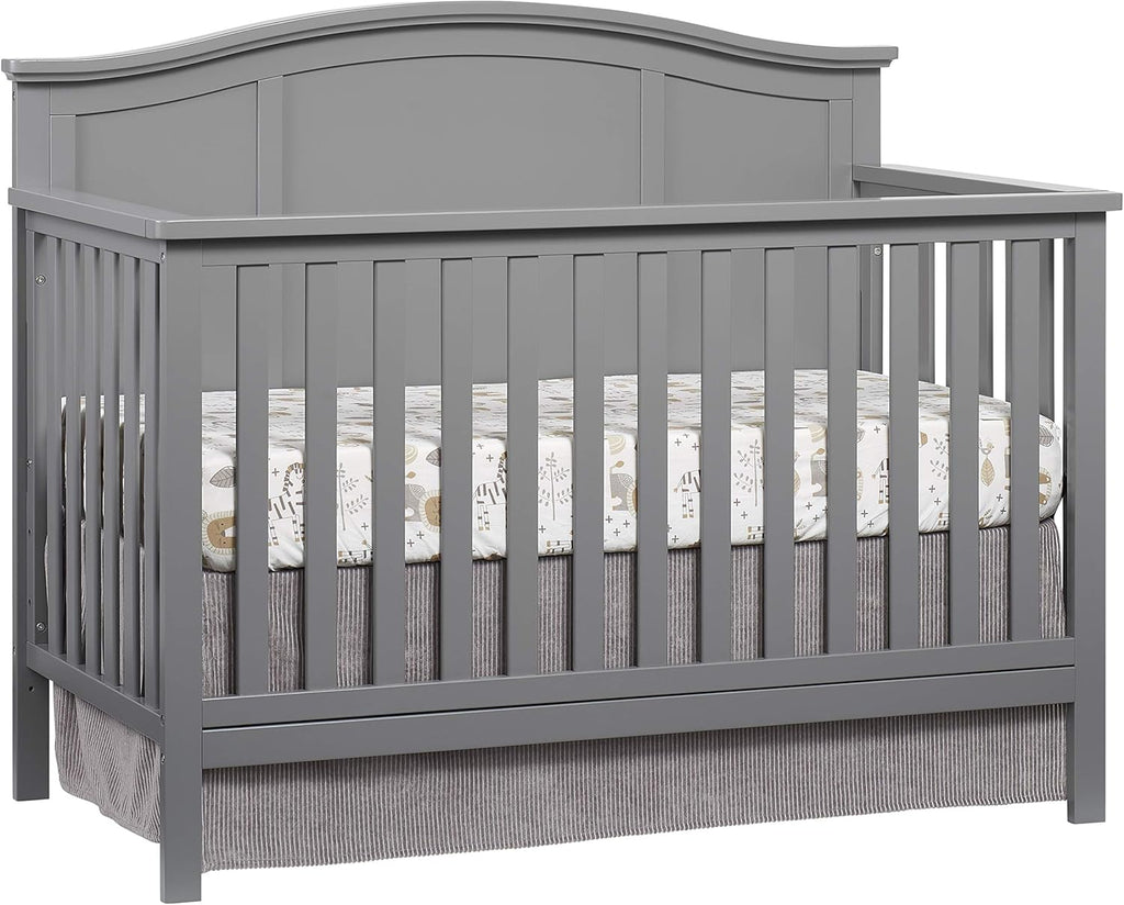 Oxford Baby Emerson 4-in-1 Convertible Baby Crib, Dove Gray, GreenGuard Gold Certified