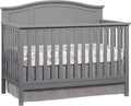 Oxford Baby Emerson 4-in-1 Convertible Baby Crib, Dove Gray, GreenGuard Gold Certified