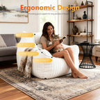 Bean Bag Chair for Adults, Comfy Chair for Bedroom, Floor Chairs for Living Room, Lounge Chair Indoorg, Floor Couch with Meditation