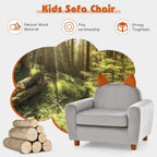 INFANS Kids Sofa, Children Armrest Chair with Sturdy Wood Construction and Dutch Velvet, Upholstered Toddler Armrest Couch Furniture for Nursery Kindergarten Playroom Preschool, Gift for Boys Girls