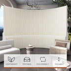 Paper Room Divider, Folding Privacy Screen, Portable Accordion Paper Partition for Temporary Space, Home Office, Events, Exhibitions, Easy Setup No Tools Needed (Style-B)