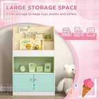 Toy Storage Cabinet, Bookcase Bookshelf for Room, Bedroom, Playroom, Nursery, White