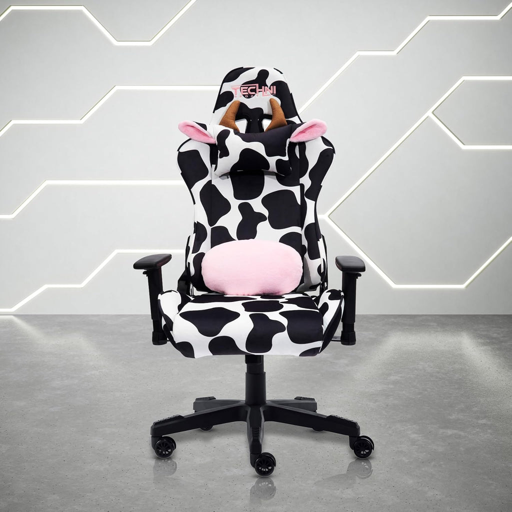 Techni Sport Black Cow Gaming Chair