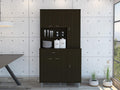 1 Shelf 1 Drawer Pantry Cabinet Black