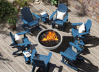 GREENVINES Adirondack-Rocking-Chairs | Set of 2 | HDPE Plastic | Porch Rocker Chair | for Outdoor Patio Deck | Weatherproof | Blue