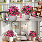 2Pack Artificial Bougainvillea Topiary Ball for Outdoor, Fake Silk Flowers Plants Bushes with Ground Spike, Faux UV Resistant Shurbs Trees for Outside,Front Porch,Patio,Balcony Decor
