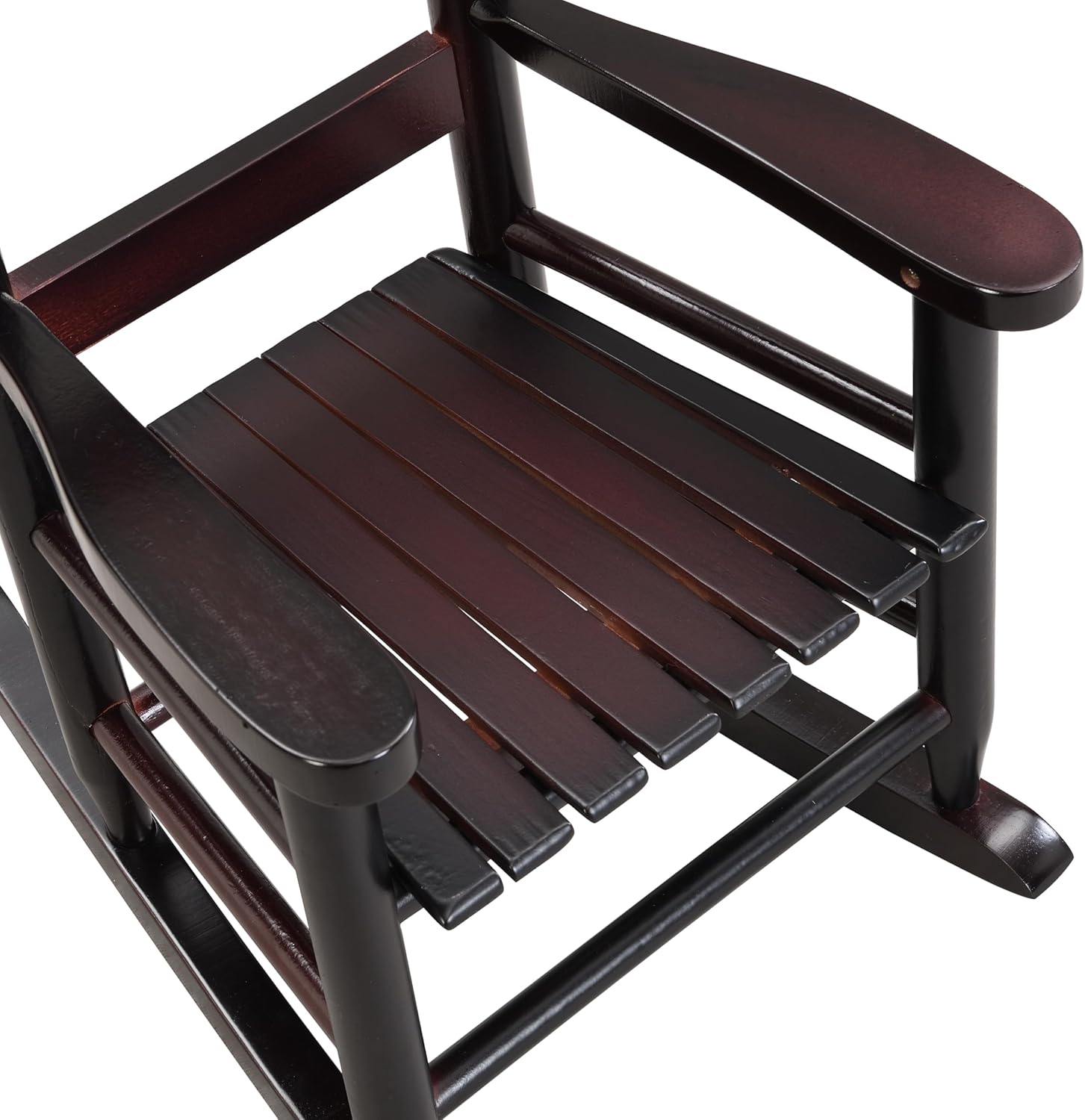 Kids Rocking Chair, Children’s Rocking Chair, Toddler Rocking Chair Porch Rocker Chair with Classic Rocker and Hardwood Construction, for Nursery, Indoor, Outdoor, Living Rooms (Espresso)