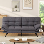 Opoiar Futon Sofa Bed Convertible Memory Foam Foldable Couch Modern Sleeper Loveseat with Adjustable Armrests&Backrests for Small Spaces Office Studio Apartment Dorm Game Room