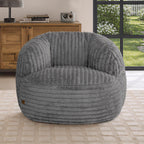 Bean Bag Chair for Adults Teens, Comfy Reading Chair Sofa with Round Seat | DarkGray, Giant Bean Bag with Filler, Corduroy Beanbag Chairs Floor Sofa, For Living Room, Bedroom, Gaming