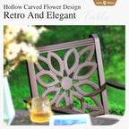 Sophia & William Cast Aluminum Patio Bar Chairs Set of 2, Bar Height Swivel Outdoor Bar Stools Chairs, Counter Height Outdoor Barstools, Brown, Load Capacity: 350 lbs