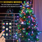 PMS Smart WiFi LED Christmas Lights, APP-Controlled RGB Fairy String Lights, Ideal for Xmas Tree, Garden, Home, Party, Halloween Festival Deco (99ft-300LED)