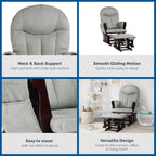 Baby Relax Huntington Nursery Glider & Ottoman, Espresso