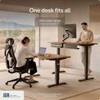 Desktronic HomePro Standing Desk 70x30 — Made in Europe, Ergonomic Sit Stand Home Office Desk, Electric Height Adjustable, Dual Motor, USB & USB-C Charging, Wobble-Free, Touchscreen, 3 Memory Presets