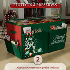 homyfort Christmas Ornament Storage Box, Large Compartment Ornament Organizer Boxes Containers with Dividers for 128 Xmas Holiday Christmas Tree Ornament Storage