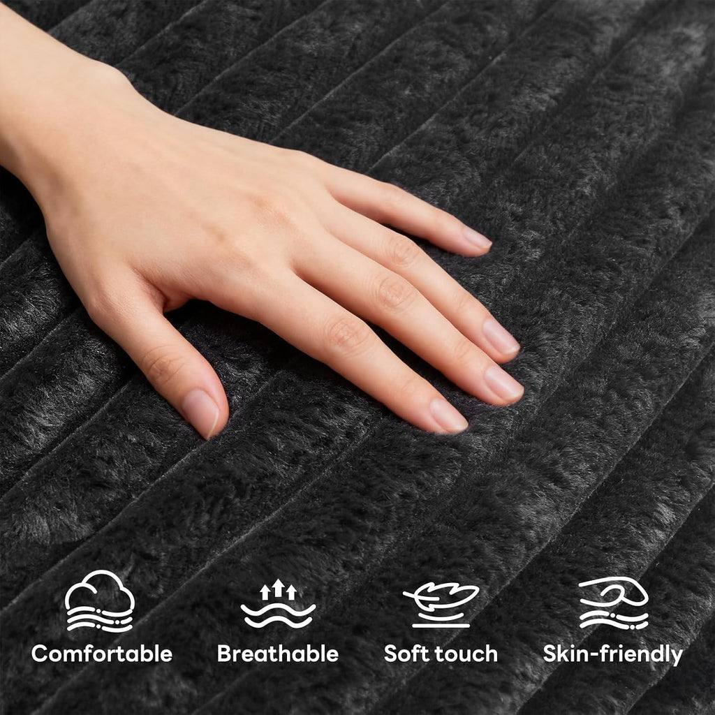 Sweetcrispy Bean Bag Chair, 39 Inch Bean Bags for Adults and Kids, Chair with Memory Foam Filled, Couch with Backrest and Armrests, Comfy Sofa for Living Room, Bedroom and Dorm, Black