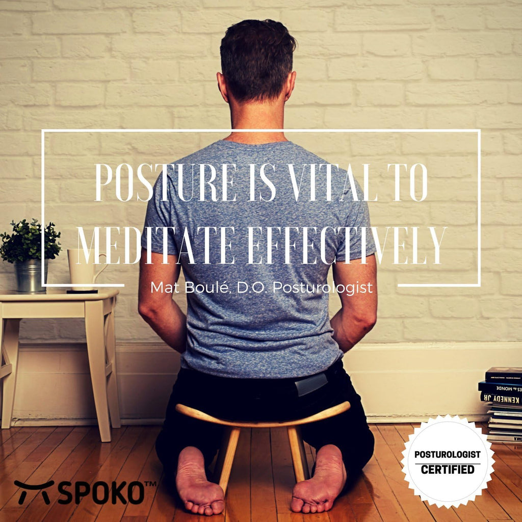 SPOKO Meditation Bench Chair, Travel Version, The Original Posture Certified Wood Kneeling Stool, Best Ergonomic Wooden Chair, Perfect Seat for Yoga, Prayer, Seiza