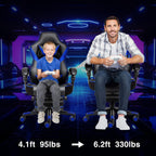 ELECWISH Gaming Chair, Reclining Computer Chair with Footrest and Lumbar Support, High Back Ergonomic Gamer Chair for Adults, Gaming Desk Chair with Headrest PU Leather