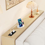 FAVOOSTY 39.4" Sofa Table Behind Couch Table Skinny Narrow Console Table for Living Room Hallway Entryway Entry Accent Table with Storage for Entrance Entry Way Small Space, Natural