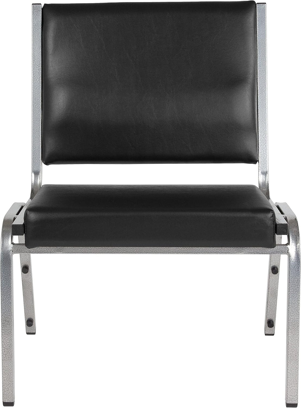 EMMA + OLIVER 950 lb. Rated Black Antimicrobial Vinyl Bariatric Medical Reception Chair